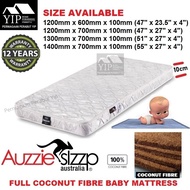 Aussie Sleep Baby Love Full Coconut Fibre Baby Mattress / Baby Cot Mattress / Baby Tilam (4 Sizes Av