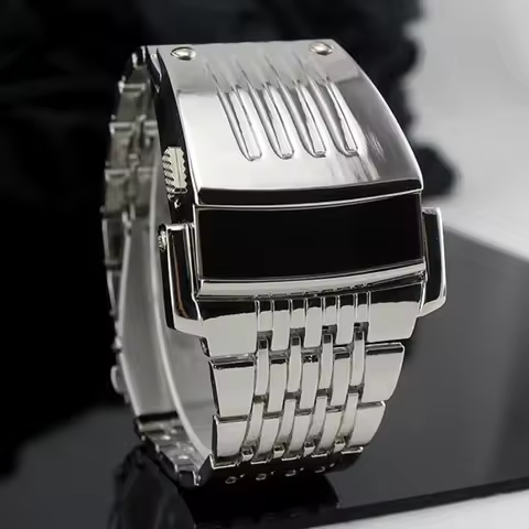 Fashion Luxury Iron Man Watches Conception Blue Led Digital Watches Men Sports Watches Fashion Elect