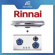 Rinnai RH-S259-SSR-T Slimline Hood + RINNAI RB-93TS 3 BURNER HYPER FLAME STAINLESS STEEL BUILT-IN HOB