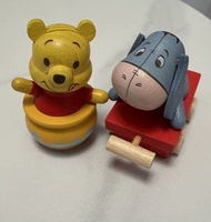 迪士尼 Winnie the Pooh & Eeyore 木頭擺設