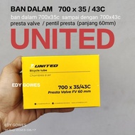 United inner tube 700x35/43C inner tube 700x35c up to 700x43c including also 700x40c