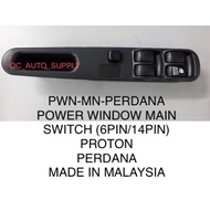 PWN-MN-PERDANA ORIGINAL BRAND J&J POWER WINDOW MAIN SWITCH 12V FOR USE ON: PROTON PERDANA V6