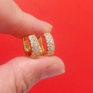 Subang Emas 916 Subang Bulat Emas 916 Tulen Emas 916 Bajet / 916 Gold Round Hoop Earrings