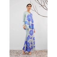 Kurung June Sage Green Baju Kurung Floral Labuh JN04 Habra Raya 2023