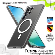 RINGKE® FUSION MAGNETIC Samsung Galaxy S25 Ultra Translucent Hard Frost Back Shockproof Compatible w