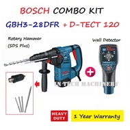 BOSCH GBH3-28DFR + D-TECT120(dtect120) ROTARY HAMMER WITH SDS-PLUS C/W DETECTOR