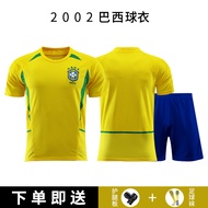 Áo Đấu Retro Brazil Nhập Khẩu Mới Chính Hãng 2025 Vô địch World Cup 2002 đồng Phục Bóng đá Ronaldo J