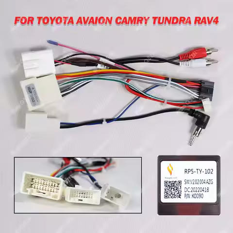 QSZN Car Radio Canbus Box RP5-TY-102 For TOYOTA Avaion CAMRY Tundra RAV4 Wiring Harness Cable Power 