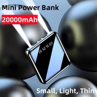 (SG ready stock) Mini power bank 20000 mAh ultra-thin compact portable large capacity fast charging power bank