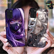 Oppo a16 glass phone case with beautiful anime gamer image
