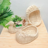(Rattanvintage) Rattan Display Tray | Display Basket | Rattan Storage Basket | Rattan Storage Decora