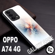 Softcase Glossy OPPO A74 4G/Flower Motif/case OPPO A74 4G/Casing OPPO A74 4G/silicone kesing