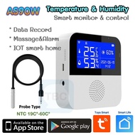 AS90W Smart Hygrometer Temperature and Humidity เก็บข้อมูล และเตือนผ่านมือถือ Batt stanby 5Hrs. App 