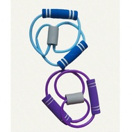 2pcs Purple & Blue Set, 1pc Upgraded TPE Material/Foam Handle Sports Resistance Bands, 38cm/14.96in 