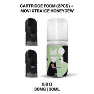 Ready JT BUNDLES CARTRIDGE FOOM 0.8 2PCS X MOVI XTRA ICE HONEYDEW 30ML