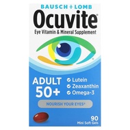Ocuvite, Adult 50+, Eye Vitamin &amp; Mineral Supplement, 50 / 90 Mini Soft Gels