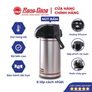 Phích nước Rạng Đông 2 lit nút bấm cao cấpchất liệu inox Bình thuỷ cafe giữ nhiệt Model RD 2045ST3.E
