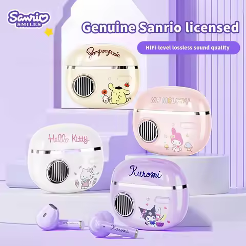 Sanrio Hello Kitty TWS Earbuds BL77 Kuromi Bluetooth Earphones My Melody Wireless Headset Sport Nois