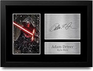 HWC Trading Adam Driver A4 Framed Signed Printed Autographs Picture Print Photo Display Gift For Sta