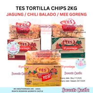 *2KG* Keropok Tes Tortilla Chips (1Carton) Expiry date: Bbq , Hot & Spicy