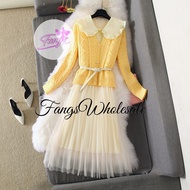 FW D189AX Lux Premium 2in1 Super Import Knit Dress | SUPER PREMIUM 2-in-1 KNIT DRESS