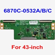 V15 1pc FHD DRD TCON 6870C-0532A 6870C-0532B 6870C-0532C T-CON Logic Board for 43inch 49inch 55inch 