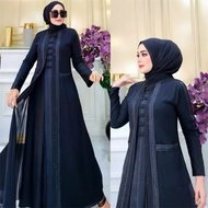 ELMIERA-GAMIS ABAYA TURKEY FULL BLACK EMBROIDERED POCKETS Abaya Abaya Turkey Abaya Dubai Abaya Jubah