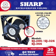 (12.5CM) SJ-286 / SJ-326 / SJ-366 SHARP REFRIGERATOR FAN KIPAS PETI SEJUK 4 WIRES 12537JE-15Q-BU DC1