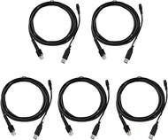 WUHAO 5-Pack CBA-U42-S07PAR USB Cable 9.8FT for Zebra Symbol DS3678-SR DS3678-DP LI3608 LI3678 DS360