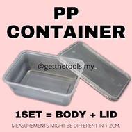 50SET RECTANGULAR CONTAINER  TAPAU A1000/A500/A750/A1500 Rectangular Disposable Plastic Food Contain