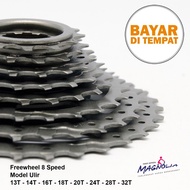 Freewheel Sprocket Sprocket 8 Speed Gear Stacked Bicycle Gear Threaded