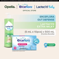 Erceflora Gut Defense Probiotic Supplement + Lactacyd Baby Extra Milky 500mL