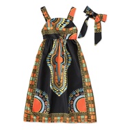 【Upgrade Your Style】 African Clothes Kids Dashiki Dress Robe Africaine Baby Girl Clothes Bazin Riche