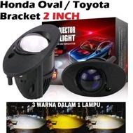 biled 3warna foglamp 2in bluelens honda oval brio mobilio hrv jazz old !!