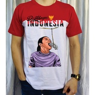 KATUN MERAH 28S COTTON T-SHIRT / SHORT-SLEEVED T-SHIRT RED AND WHITE T-SHIRT / 17 AUGUST 45 T-SHIRT.