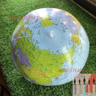 Free a Pump W&F 30cm Inflatable Globe Ball Globe Earth English Educational Inflatable Earth Ball for