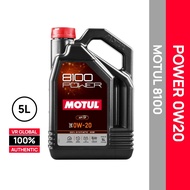 MOTUL 8100 POWER 0W20 / 5W30 / 5W40 / 5W50 5L MINYAK ENJIN SINTETIK PENUH FULLY CAR ENGINE OIL FRANC