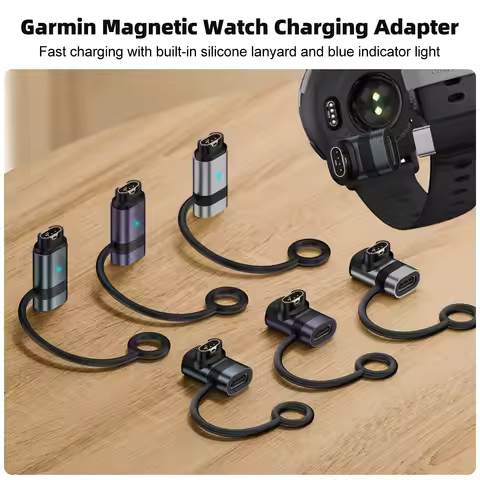Compact Smartwatch USB C Charging Dock Connector Replacement Cable Adapter for Garmin Fenix 7 7S 6 6