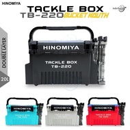 HINOMIYA Tackle Box TB-220 Fishing Equipment Box 20 Liter Double Layer Double Level 2pcs RodStand
