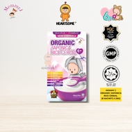BABY ORGANIC JAPONICA RICE CEREAL NEW FORMULA WITH IRON FORTIFIED[8 SACHETS x 15G][MOMMY J]x[HEARTSO