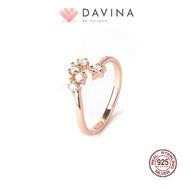 Cincin Perak DAVINA Spica Ring Rose Gold Perak Silver 925 Bintang 