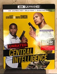 4K UHD  肌智同學會《Central Intelligence》 4K Ultra UHD + Blu-ray BD 特工電影 Unrated 美版