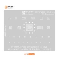 AMAOE OV1-9 BGA Reballing stencil for OPPO X27 X20 X21i Y67 Y75 Y77 X50 X90 R9 R17 A59 A37 A3 A1 A73