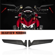 For Ducati Streetfighter V2 V4 V4S 360 Adjustable Rearview Rear Motorcycle Rear Side View Mirrors Rearview Mirror
