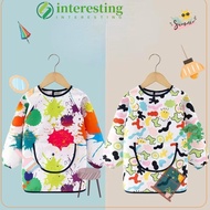 INTERESTING Art Bibs, Easy Clean Waterproof Children Painting Apron, Gifts Polyester Drawing Dressin