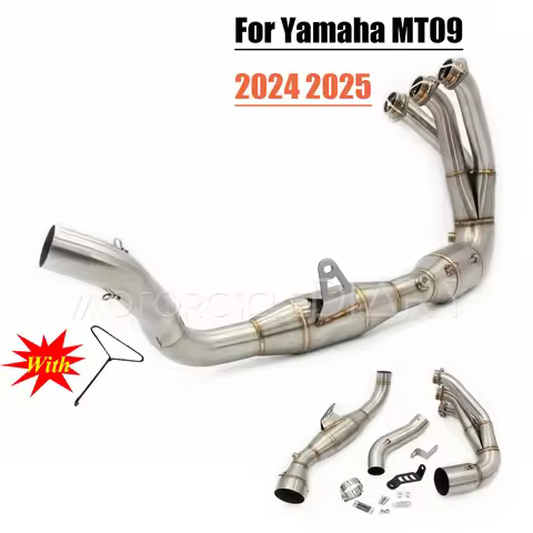 MT09 2024 2025 For Yamaha MT-09 Tracer 9 900 GT XSR900 Motorcycle Exhaust Escape Moto Slip On Front 