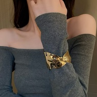 BANGLE BRACELET GOLD PEPLUM BRACELET/ VINTAGE WOMEN'S BRACELET