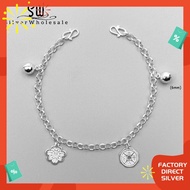 Factory Direcr #BB126 Original Silver 925 Kids/Baby/Newborn Anklet Bracelet (Rantai Kaki/Tangan/Gela