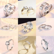 New Fashion Korean Jewelry 21 Designs Cincin Silver 925 Original Cincin Perak Perempuan Women Diamond Ring Adjustable Ring