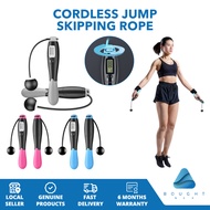 Cordless Jump Rope Skipping Rope Cardio Workout Jumping Rope LED Display Digital Weight Calories Hea